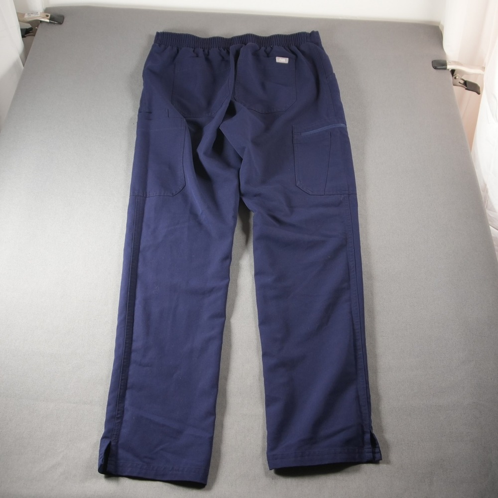 FIGS Straight Leg Skinny Drawstring Cargo Women Scrub Pants M Blue Medical - Picture 2 of 13